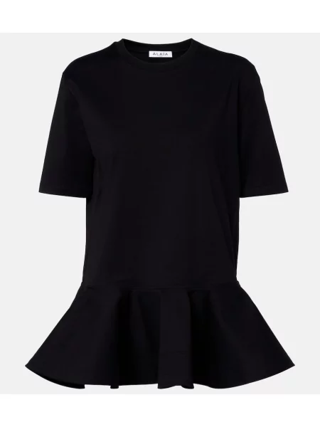 Tricou Alaïa din jerseu negru
