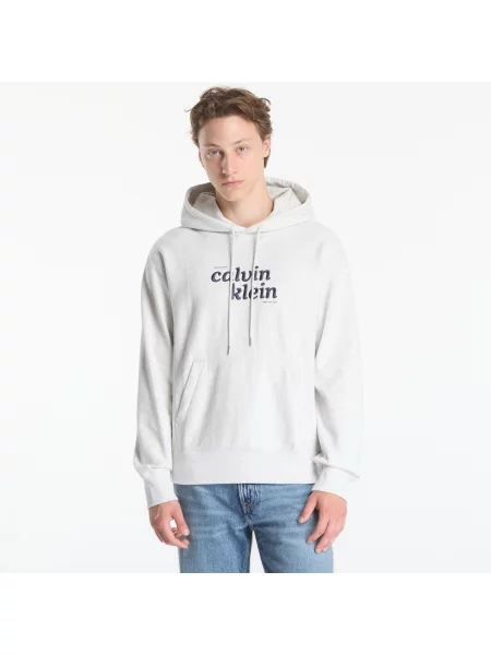 Sweatshirt Calvin Klein Jeans Ls Premium Terry Graphic Hoodie Snowy Heather XL
