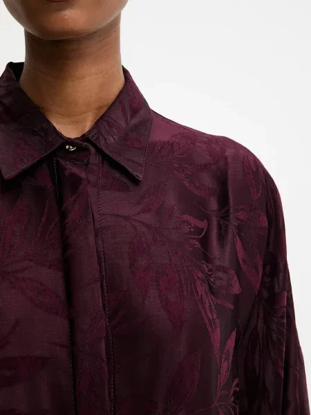Классическая ошейниковый рубашка Answear.lab бордовая