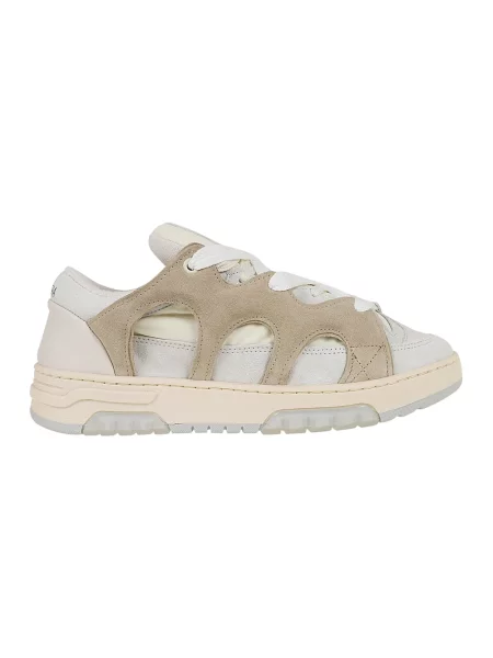 Sneakersy Santha skórzane biznesowe beżowe