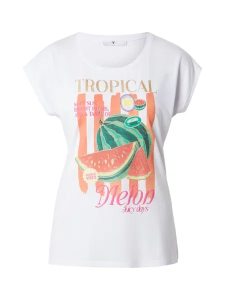 Hailys Tricou auriu / verde închis / roșu pepene alb