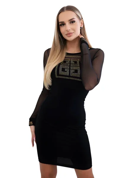 Pletené šaty Kesi čierna