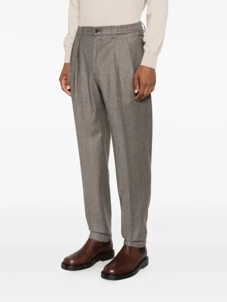 Pantaloni Tagliatore cu model pepito maro