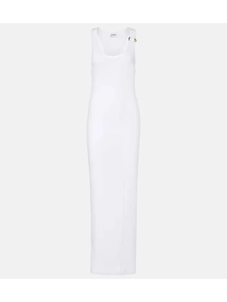 Rochie maxi Jean Paul Gaultier din jerseu de costum alb