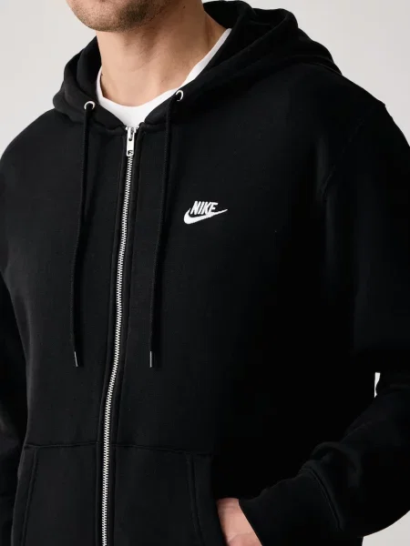 Nike Sportswear melegítőfelső kapucnival női Club fekete