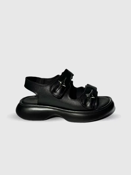 Кожаные босоножки Evie черные