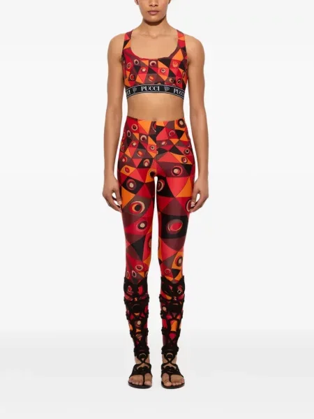 Leggings Pucci cu imagine roșu