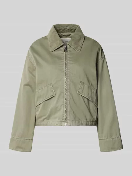 Bomberka o kroju oversized z czystej bawełny Marc O'polo zielony