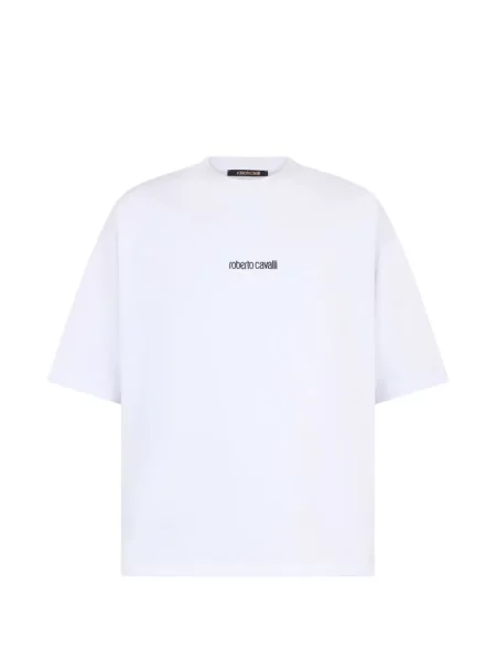 Tricou Roberto Cavalli cu imagine alb