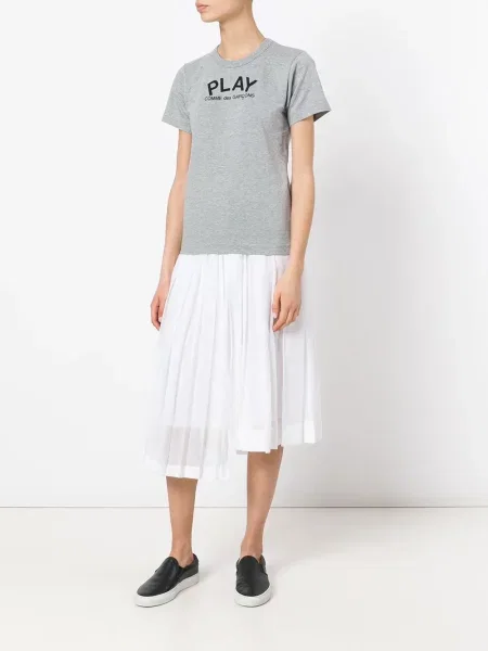 Raštuotas marškinėliai Comme Des Garçons Play pilka