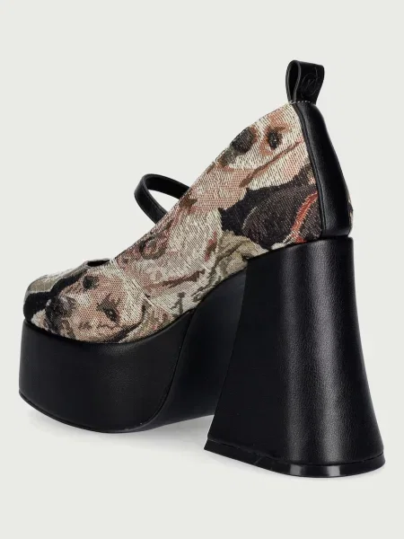 Koi Footwear körömcipő The Hound Tapestry Platform Heels bézs