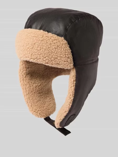Czapka z nauszniki Czapka model MORAR WAX TRAPPER' Barbour brązowa