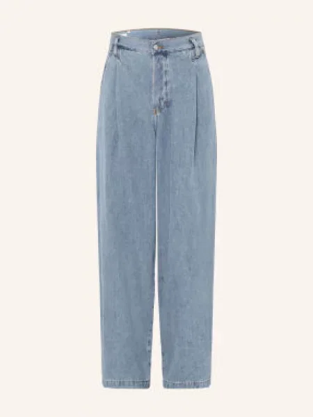 Dries Van Noten Jeansy Wide Leg O Regularnym Kroju blau niebieskie