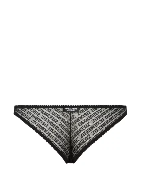 Chiloți briefs Dsquared2 cu autograf negru