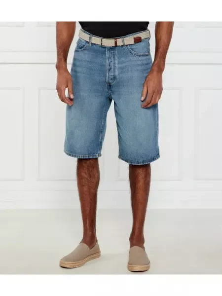 Hugo Blue De blugi pantaloni scurți Skate | Straight fit albastru