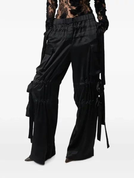 Pantaloni cargo Aknvas cu funde negru