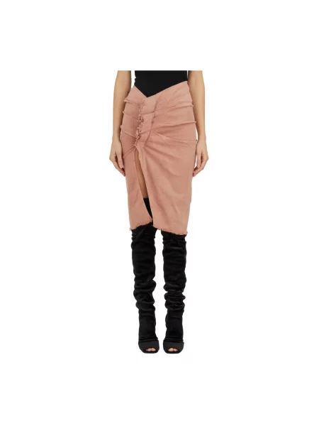 Spódnica jeansowa Rick Owens różowa