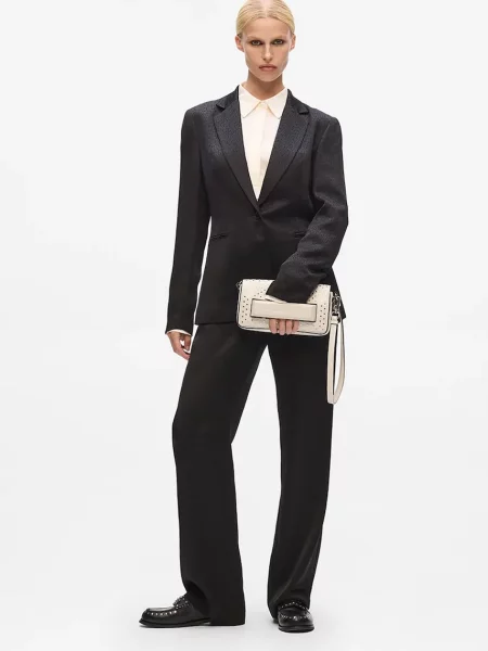 Шкіряна сумочка Karl Lagerfeld бежевий