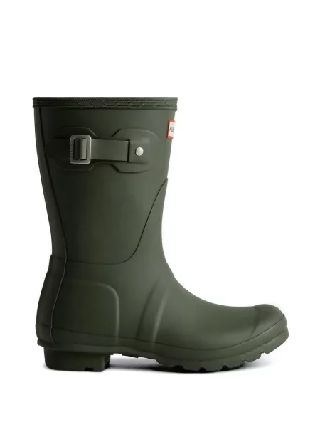 Cizme scurte Hunter cu cataramă verde