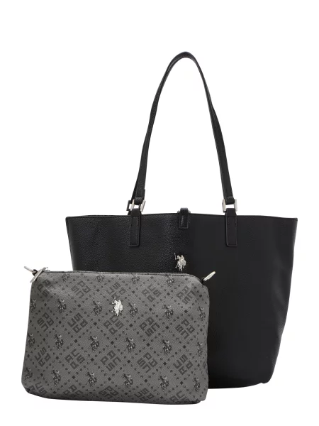 U.S. POLO ASSN. Μεγάλη τσάντα Malibu γκρι μαύρο