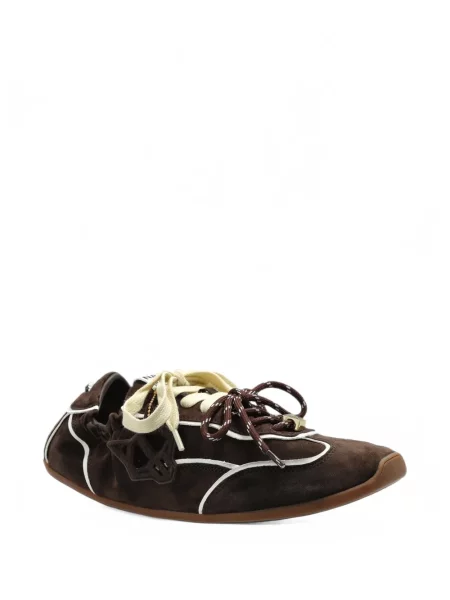 Fűzős csipkés sneaker Naked Wolfe barna