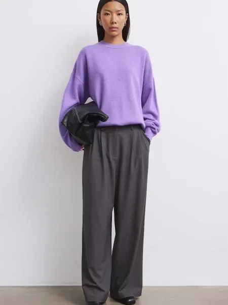 Medicine pulover pentru femei din lână merino violet