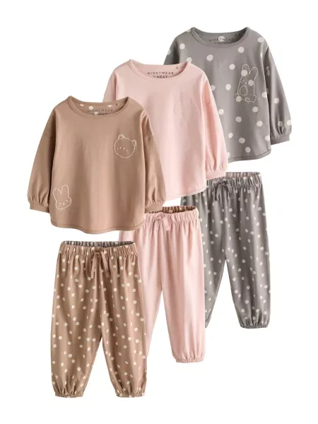 Next Pijamale maro roz gri