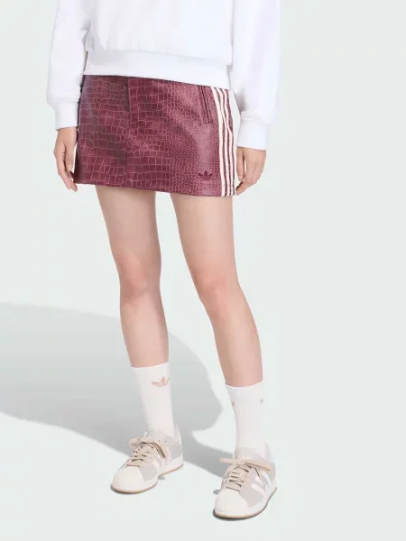 Спідниця міні adidas синтетичний бордовий