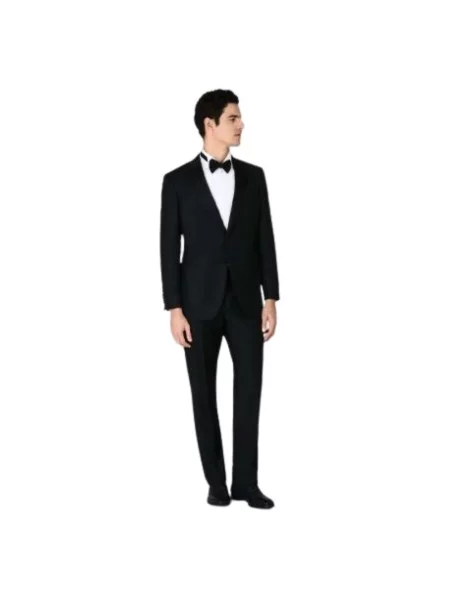 Garnitur Emporio Armani wełniany elegancki czarny