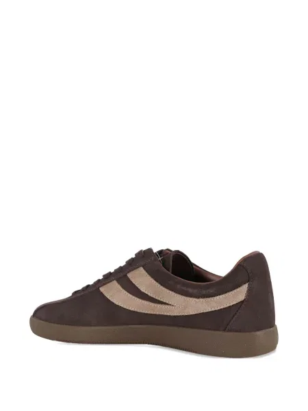 Pantaloni Superga din piele de căprioară cu dungi maro