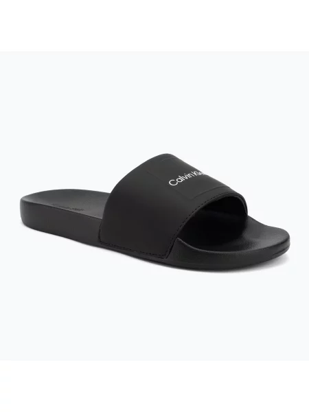 Klapki Calvin Klein Pool Slide Ck Square black czarne
