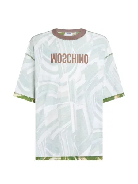 Tricou Moschino din jerseu alb
