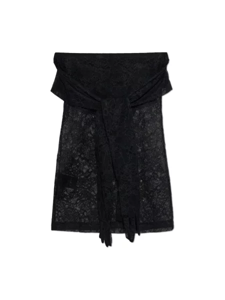 Lniany top Vetements czarny