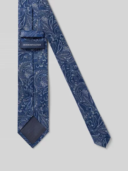 Krawat z czystego jedwabiu Prince Bowtie granatowy
