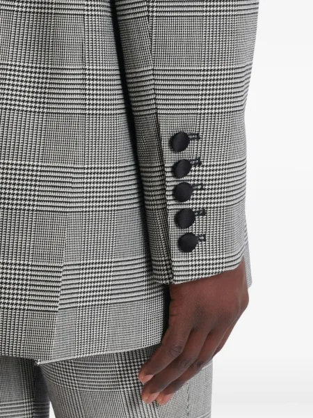 Кариран блейзър Balmain сиво