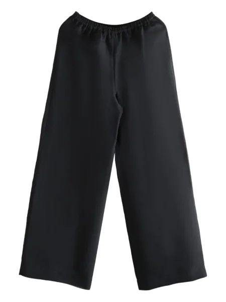 Pantaloni The Row de mătase negru