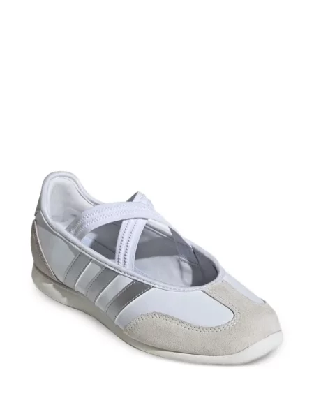 Trčanje vještački dijamant prugaste kratke hlače Adidas bijela