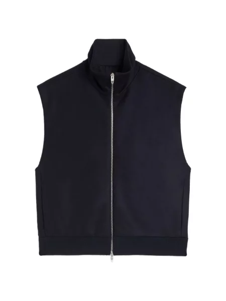 Vestă Jil Sander de lână albastru