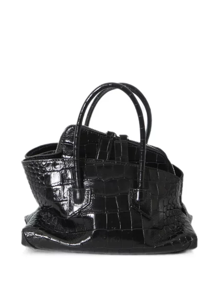 Geantă shopper The Attico din piele negru