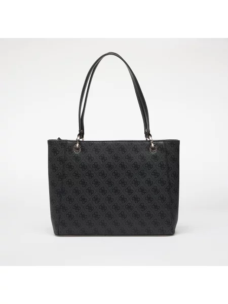 Lniana torebka Guess czarna