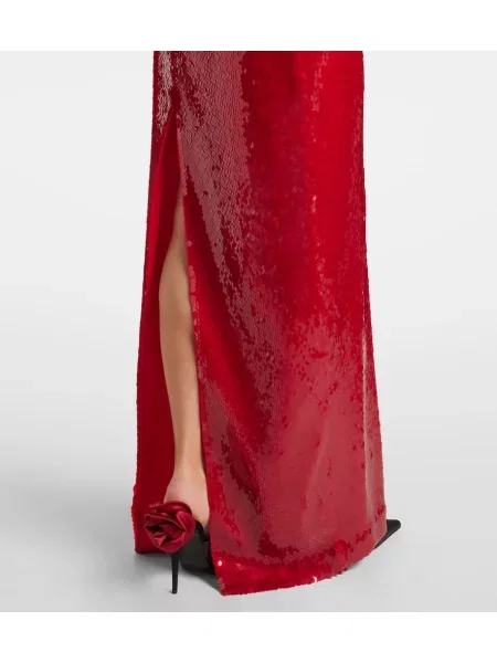 Rochie Magda Butrym cu model floral roșu