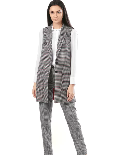 Жилет класичний Едельвіка комбінований верх сірий