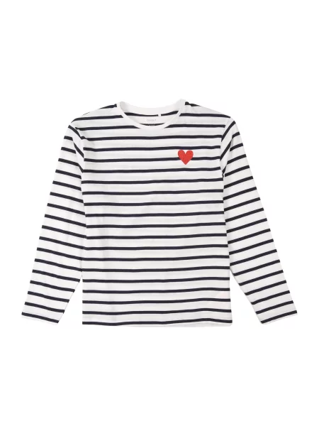 NAME IT Tricou roșu intens / negru alb