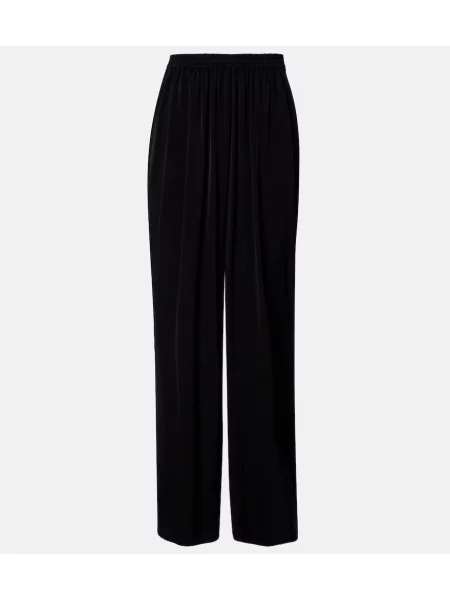 Pantaloni Alaïa din jerseu negru