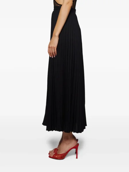 Fusta plisata Wardrobe.nyc plisată până la genunchi negru