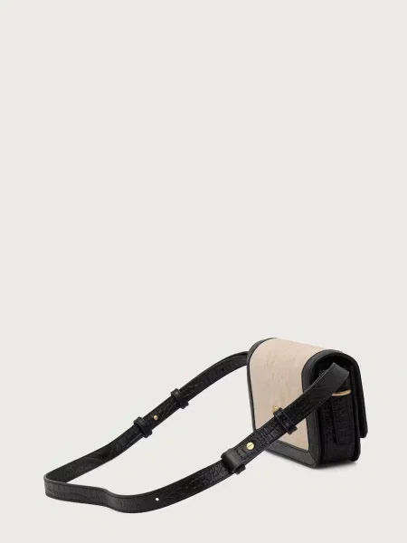Tommy Hilfiger torebka crossbody zamszowa SCRIPT beżowa
