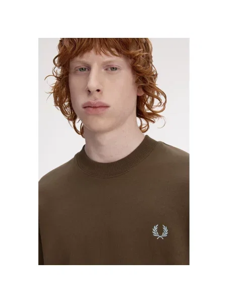Hanorac crewneck Fred Perry maro