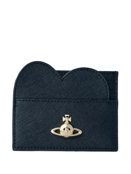 Portofel Vivienne Westwood cu motiv cu inimi negru