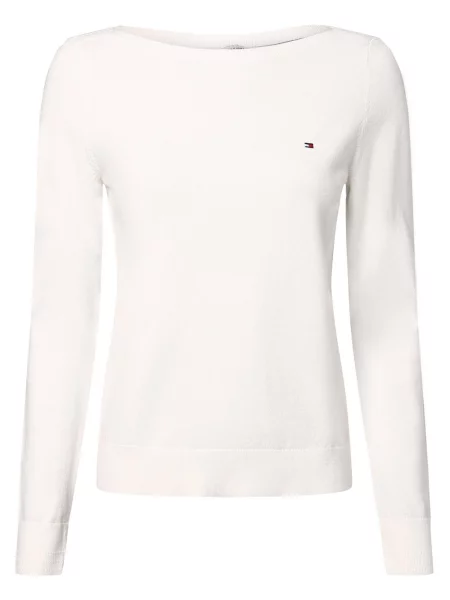 Tommy Hilfiger Sweter Kobiety jednolity S biały