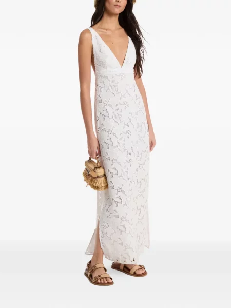 Rochie maxi Michael Kors din dantelă alb